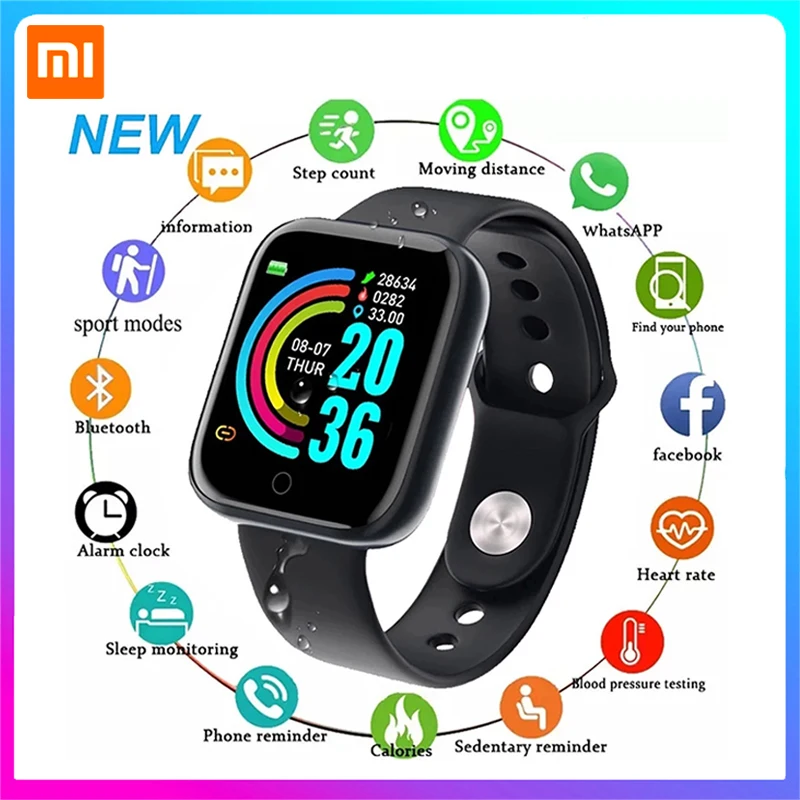 

Xiaomi D20 Pro Sports Smart Watch Y68 Bluetooth Fitness Tracker Watch Heart Rate Blood Pressure Smart Bracelet for Android IOS