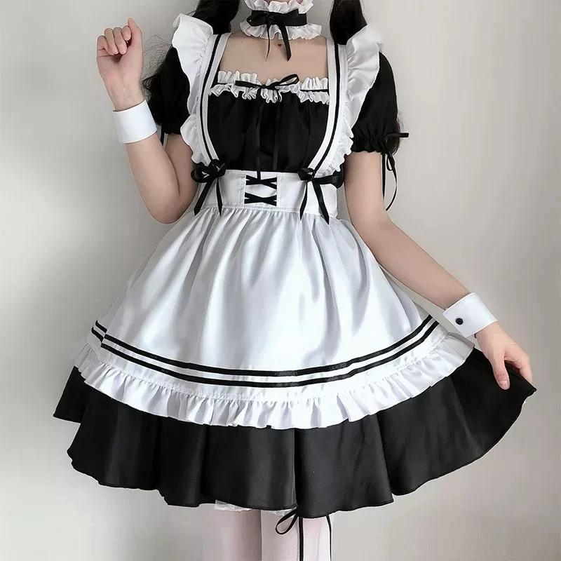

Cute Lolita Maid Costumes Girls Women Lovely Maid Cosplay Costume Animation Show Japanese Outfit Dress Clothes