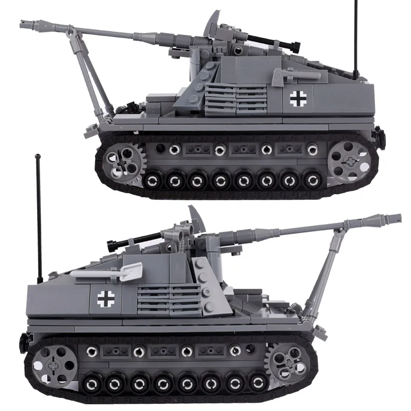 

Военная серия основной боевой танк строительные блоки WW2 немецкий Sd. KFZ. 164 Nashorn игрушки подарки Танк армия солдат оружие кирпичи дети