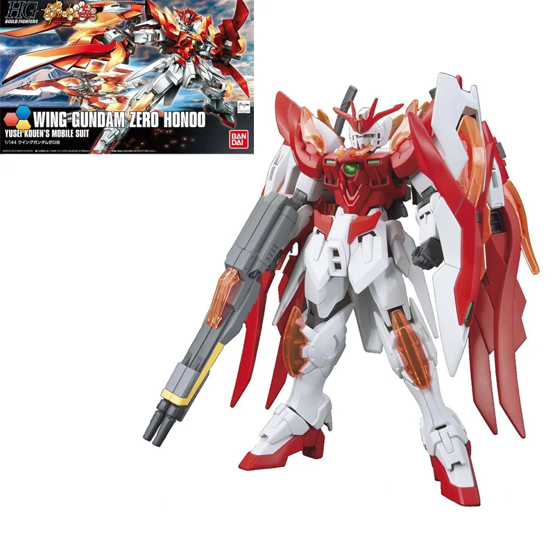 

Bandai Original Assembled Model HGBF 1/144 Wing Gundam Zero Honoo Gundam Gunpla Action Anime Figure Toy Mobile Suit For Children