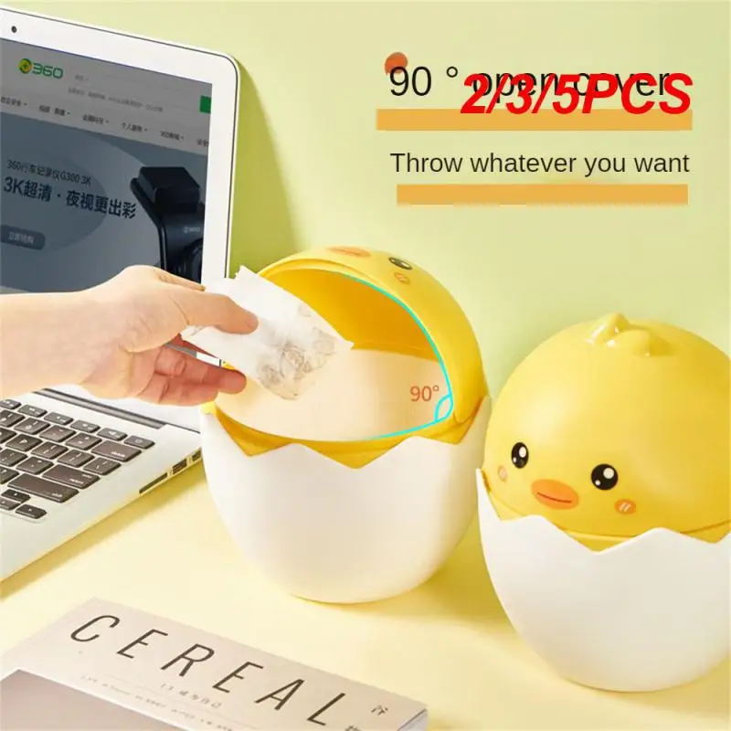 

2/3/5PCS Flip Over Trash Can Creative Cute Chicken Shape Safe And Odorless Flip Open Multifunctional Storage Sturdy And Durable