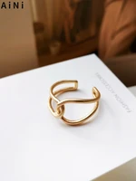 fashion jewelry ring popular design metal wire gold color sweet girl women finger ring for party gifts hot selling