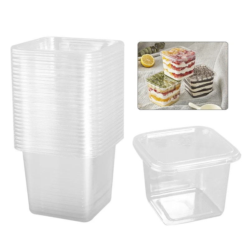 

50 шт., одноразовые десертные чашки, 420 мл