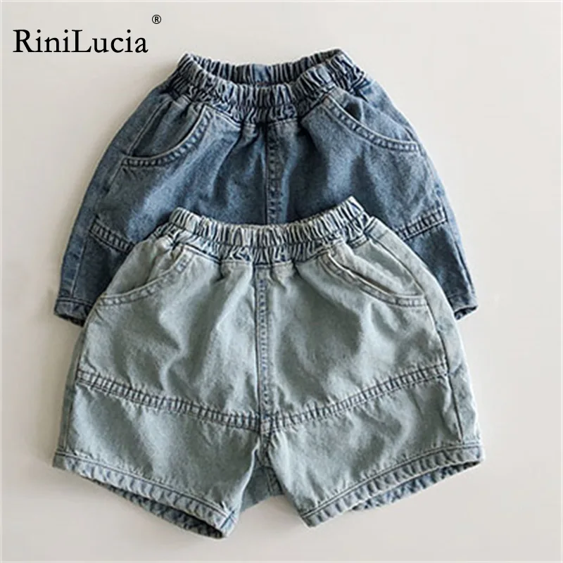 

Летние джинсовые шорты для мальчиков и девочек, однотонные короткие брюки с заплатками для детей, корейские штаны для малышей, rinilled 2022