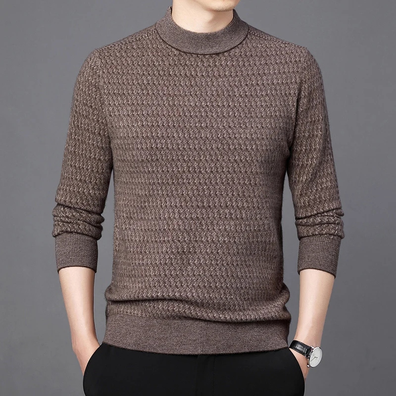 

Good Item Recommended Personalized Knitted Sweater Men's Fashion Wool Knitwear Autumn and Winter Thermal Head Cover Sweater