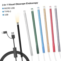 3 in 1 home use visual otoscope oral endoscopy 5 5mm usb android pc ear cleaning spoon mini camera borescope earpick health care