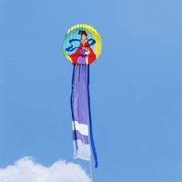 free shipping 12m traditional kites moon fairy maiden kite flying soft kite factory walk in sky