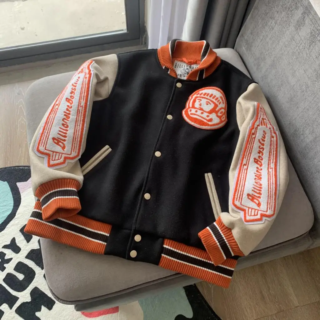 2021 New BBC KENIJIMA Astronaut Retro Sports Wool Cotton Jacket Jacket Baseball Uniform
