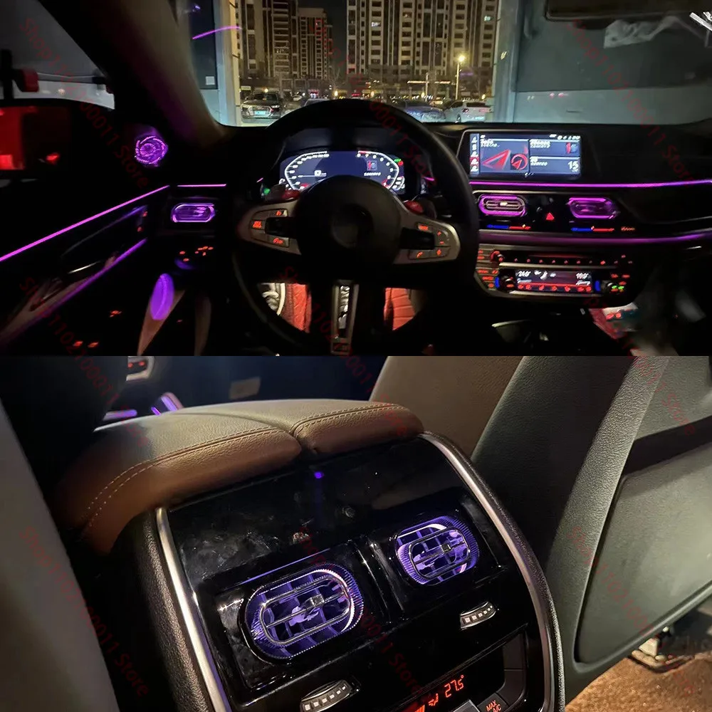 9 цветов Автомобильные светодиодные вентиляционные отверстия для BMW 3/4/5 серии