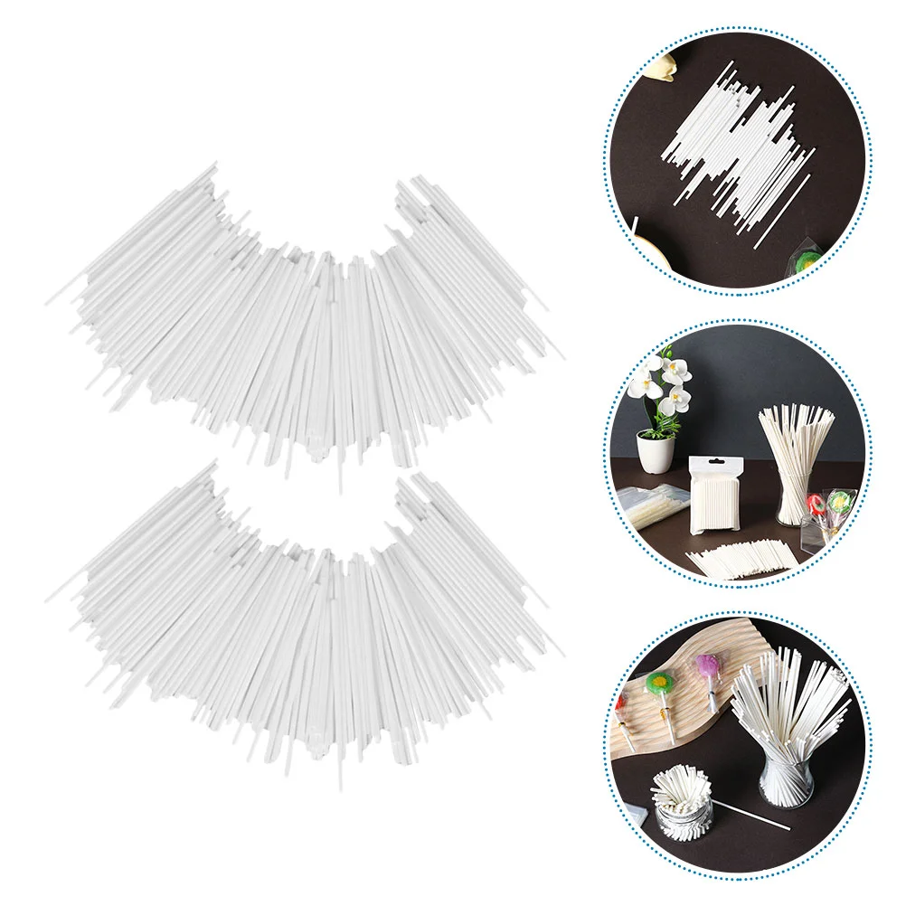

200Pcs Diy Kids Holder Lollipop Sticks Lollypop Stick Lolly Sticks For Cake Pops for Homemade Candy