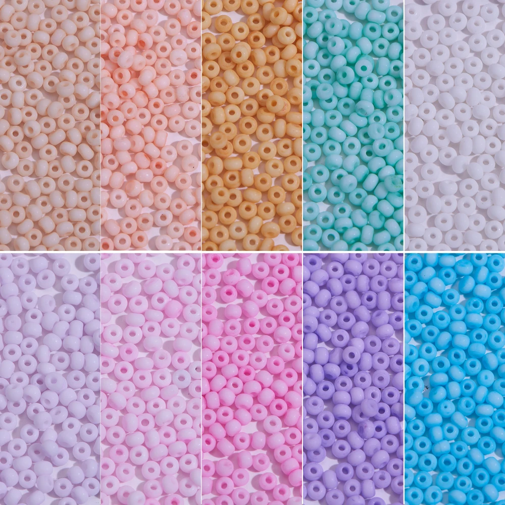 Стеклянные бусины PandaHall для бижутерии 10 цветов 5530 пастельных 8/0 шт.