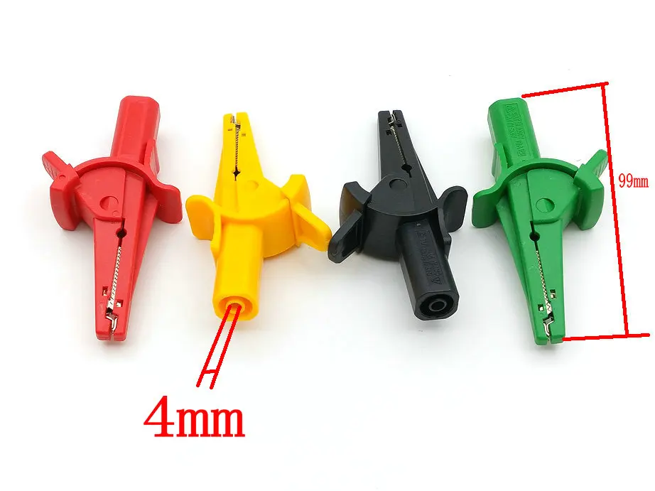 

8PCS 4 color 1000V 10A HV test Alligator clip for 4MM BANANA Multimeter pen