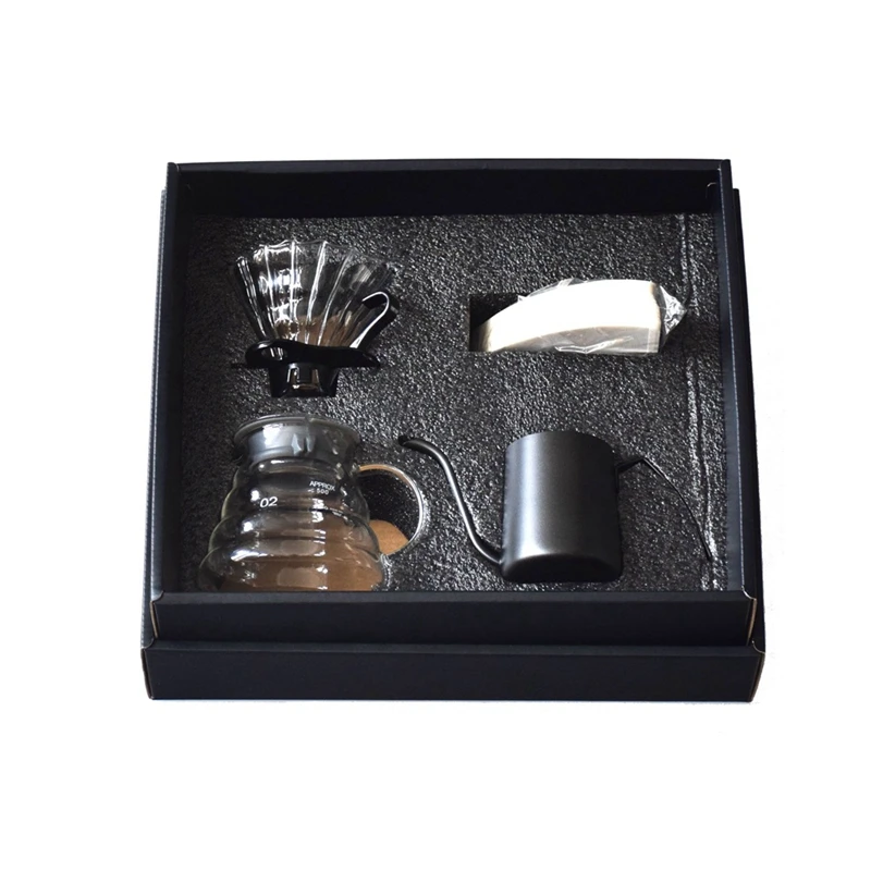 Hand Drip V60 Coffee Maker Gift Box Set Camping Portable Brew Coffee Cloud Pot Mini Coffee Percolator