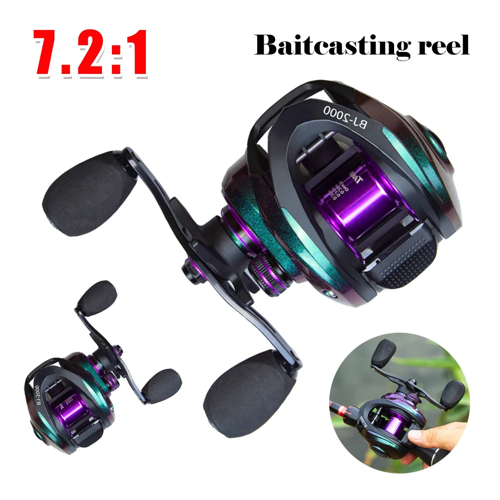 

Ultralight Baitcasting Reels 8KG Max Drag Metal Fishing Reel for 5-30g Lure 7.2:1 Ratio Magnetic Brake Freshwater Saltwater Reel