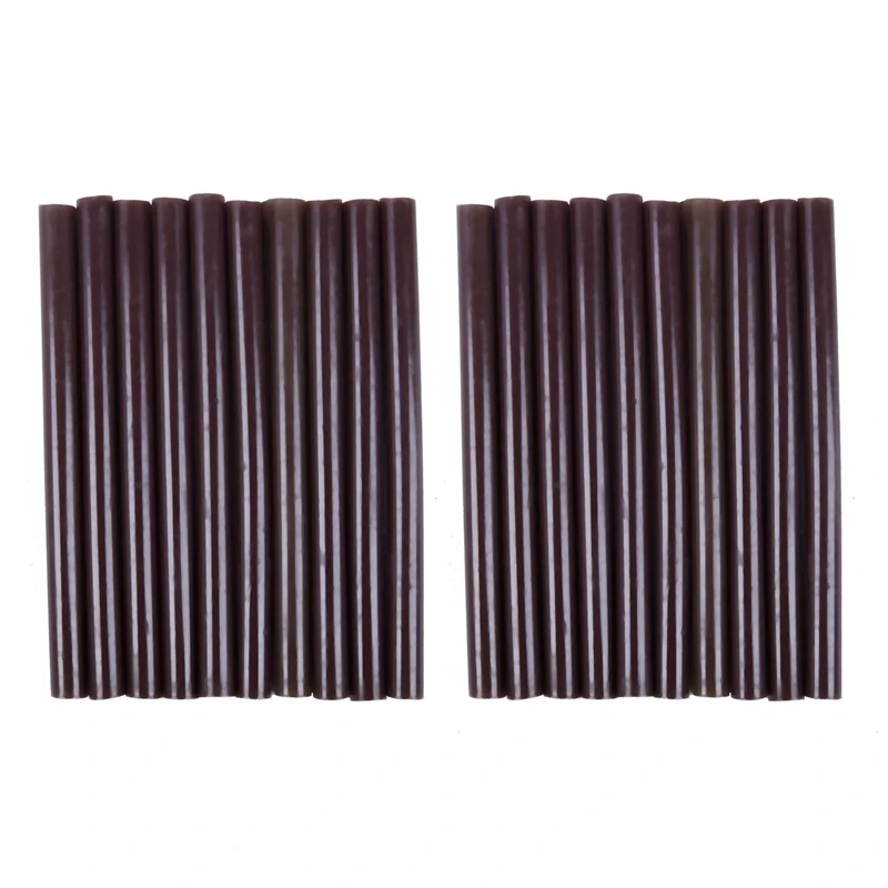 

20 шт. 100 мм x 7 мм клейкие стержни термоплавкого клея для термоклеевого пистолета коричневого цвета