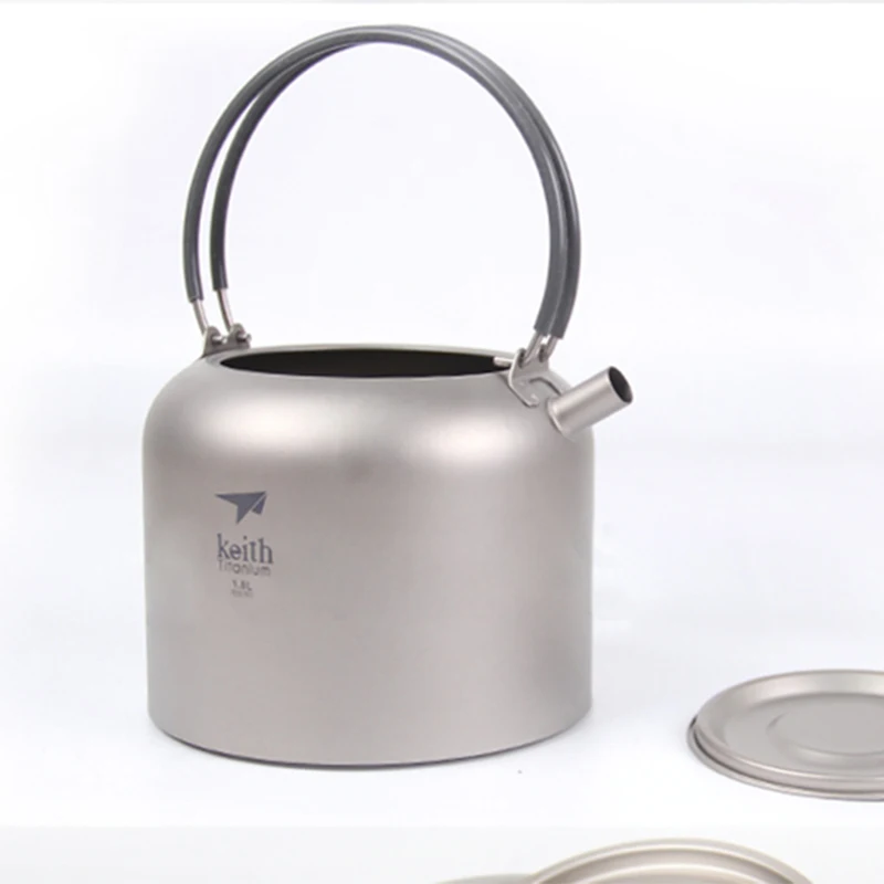 Keith Titanium Kettle 1.5L Camping Picnic Cookware Titanium 