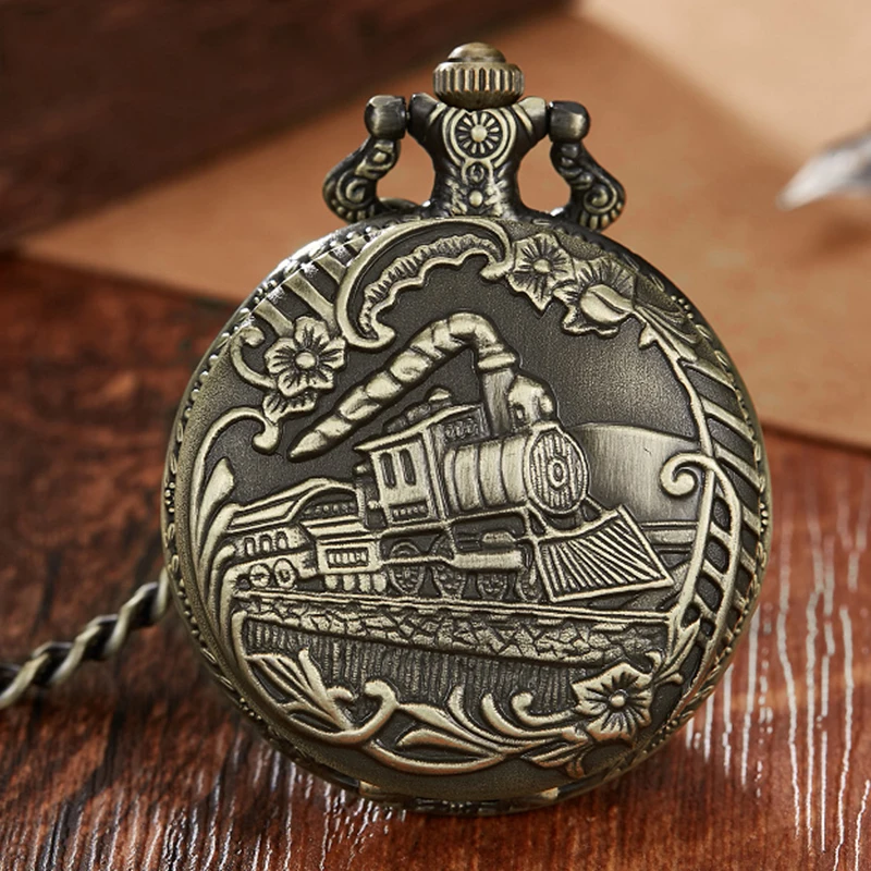 7 Patterned Vintage Mechanical Old Clock Man Pocket Watch Fob Chain Steampunk Skeleton Watches for Men Chinese Factory Pendant