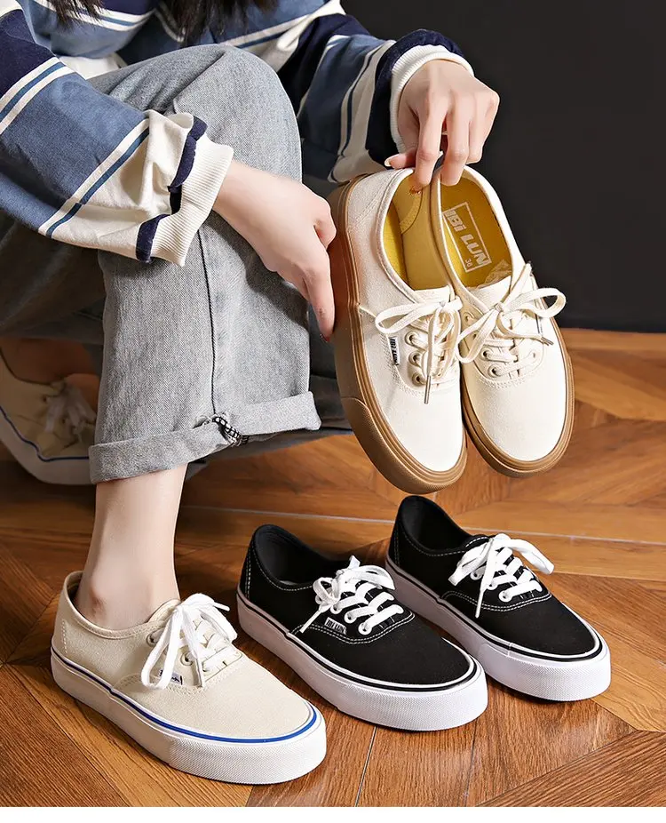 

Canvas Shoes Women Classics Brand Skatebarding Shoes Woman Fashion Sneakers Casual Loafers Ladies Low-cut Female Shoes Sneakers