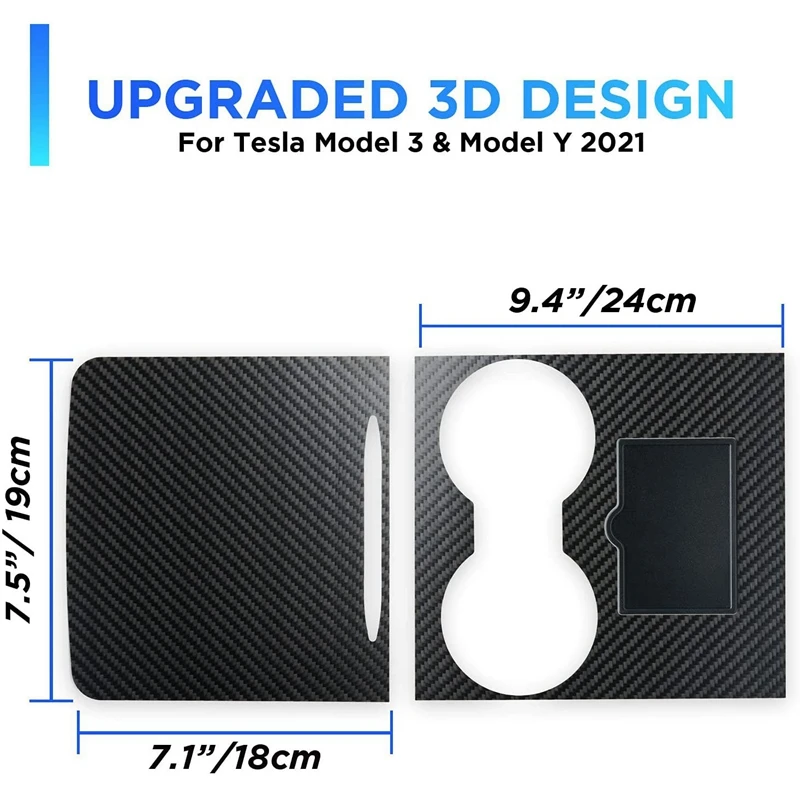 Для Tesla Model 3 Y 2021 Центральная панель консоли обмотка крышка патч набор аксессуаров