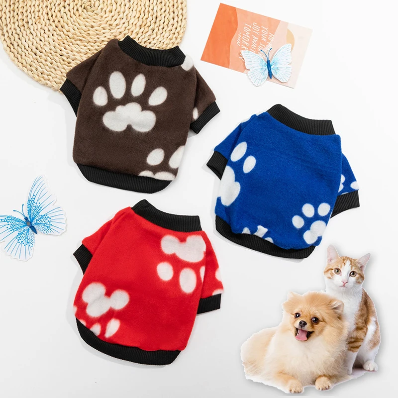 

Warm Fleece Pet Dog Clothes Jacket Pet Coat Puppy Dogs Shirt Jacket French Bulldog Pullover Camouflage Dog Clothing Crew Neck