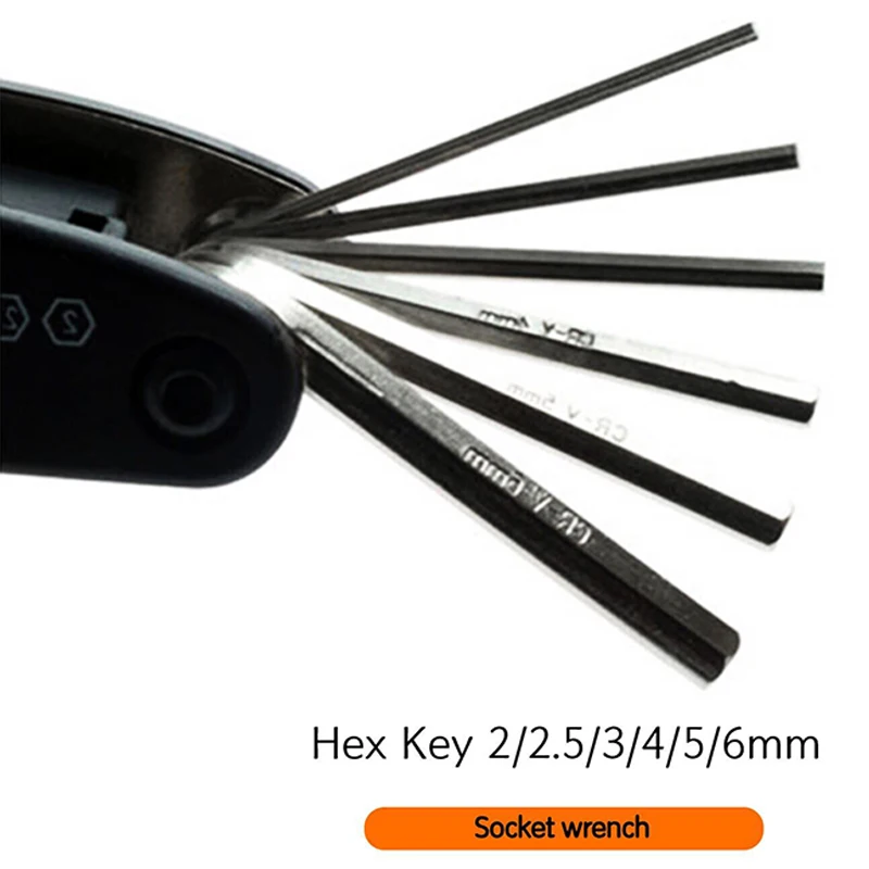 Портативный складной инструмент для ремонта мотоцикла и велосипеда 16 в 1 шт.