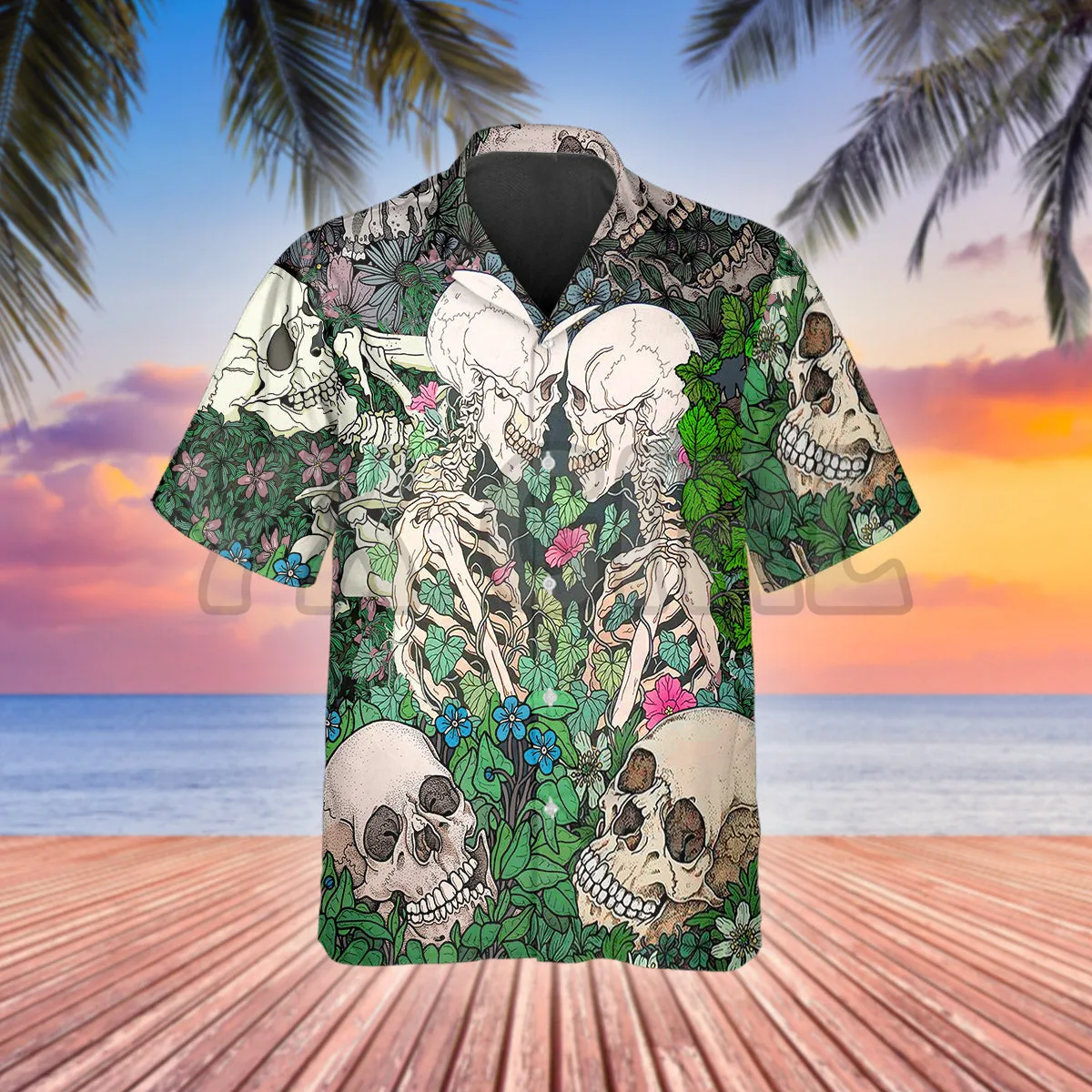 Lava Skull Hell 3D All Over Printed Hawaiian Shirt Men's For Women's Harajuku Casual Shirt Unisex