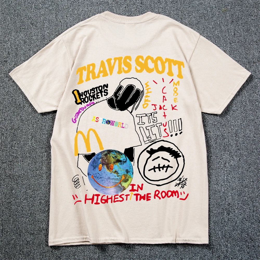 

Футболки с тревисом Скоттом, КАКТУСОМ, Джеком астромиром, желаем вам быть здесь, футболки в стиле хип-хоп, качественная хлопковая футболка, с...