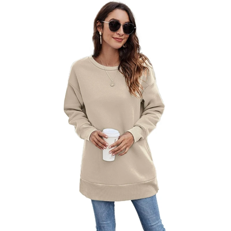 

Solid Color Sweatshirt Womens Casual Hoodie Fashion Winter Autumn Pullover Tops 57BD
