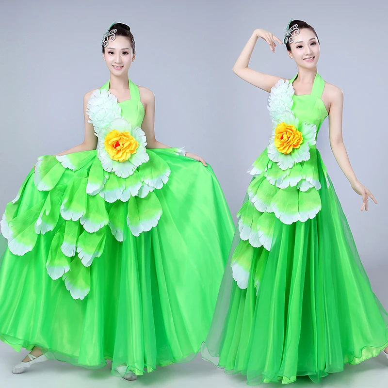 Красная Женская юбка костюм для современных танцев одежда выступлений |