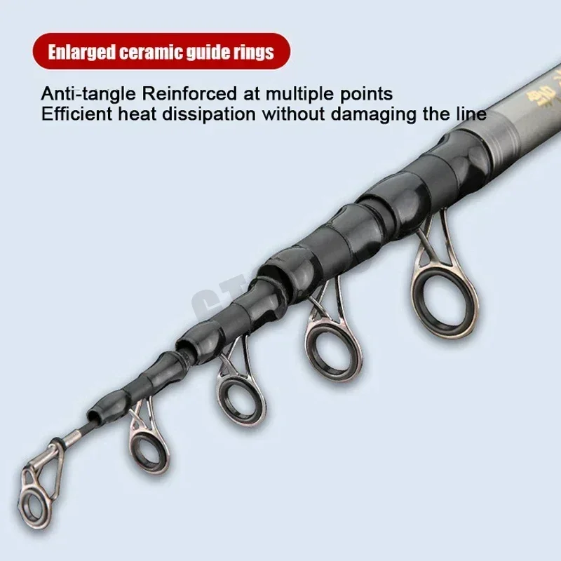 Супержесткое телескопическое спиннинговое удилище 1 8-3 6 м ультра-быстрое длинное