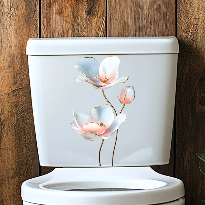 Цветовые наклейки на стену крышку домашнего унитаза туалет ванная комната для