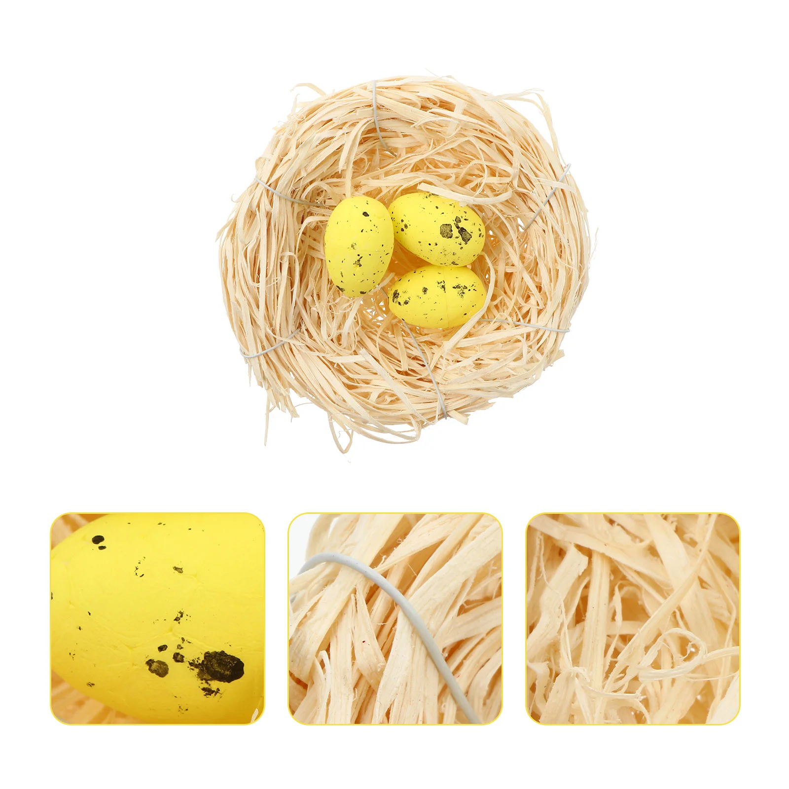 

1Set Artificial Bird Nests Rattan Bird Shelters Easter Bird Breeding Nests