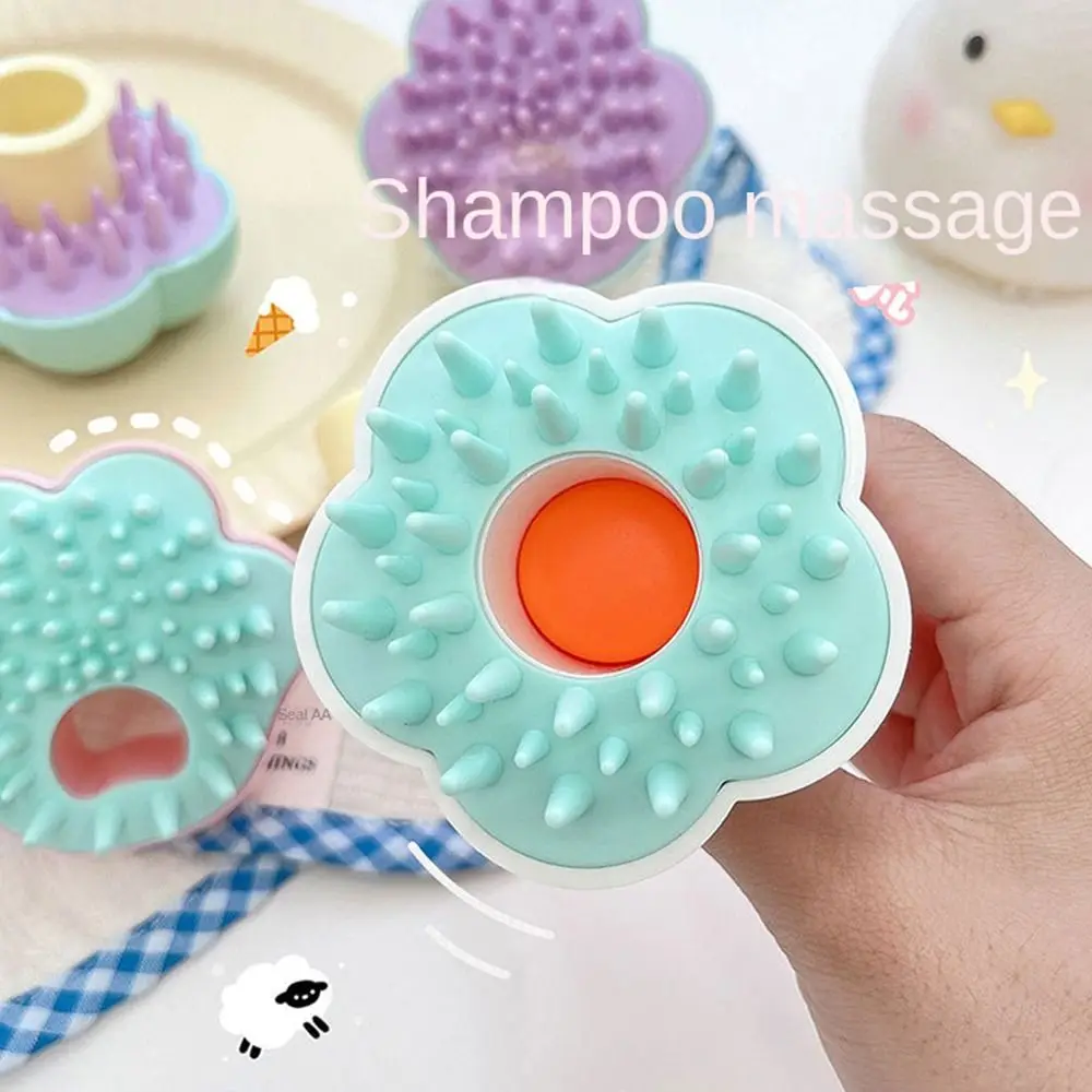 

Милая силиконовая щетка для мытья волос, расческа для мытья волос, Массажная щетка для ванны, спа, душа, щетка для волос