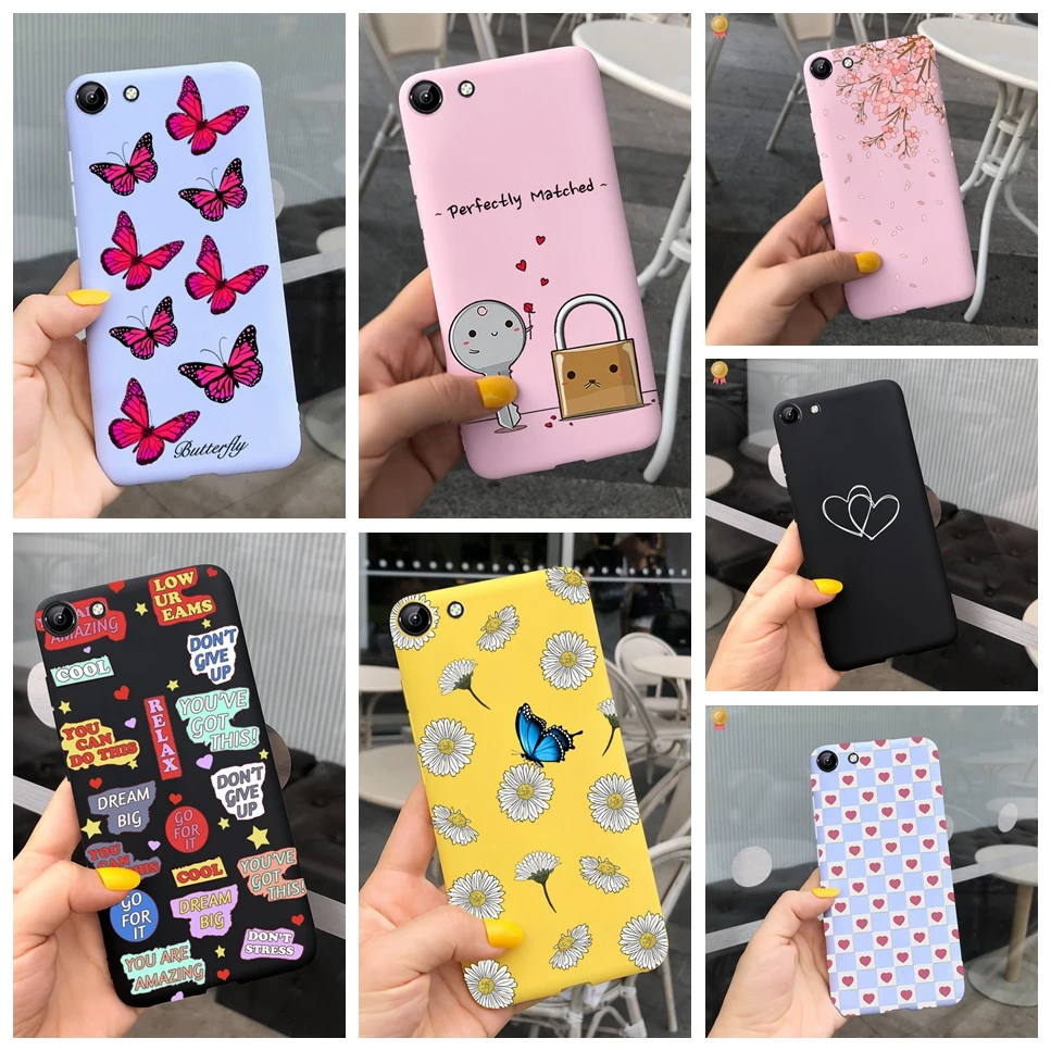 

For Vivo Y83 Y83A No Fingerprint Phone Case Silicone Cover For Vivo Y83 Y83A No Fingerprint Fashion Flowers Matte Bumper Fundas