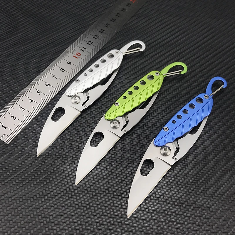 

Mini Folding Pocket Knife Outdoor Tactical Utility Cute Knives Camping Hunting Portable EDC Self Defense Multi-Tool Keychain