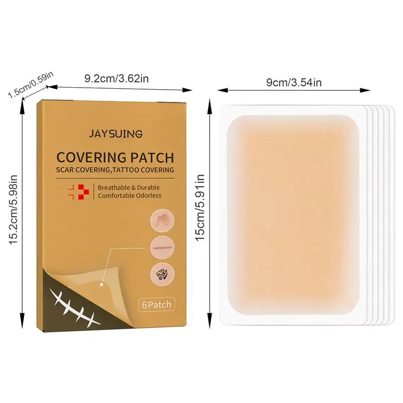 Skin Invisible Concealer Sticker Set 6PCs/Set Acne Tattoo Cover Waterproof Breathable Hide Scar Pimple Masking Skin Color Patch images - 6