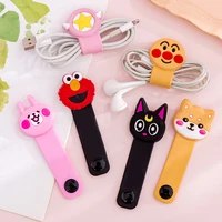 cable organizers reusable silicone cable ties cord organizer keeper holder fastening straps headphones pc wire wrap management