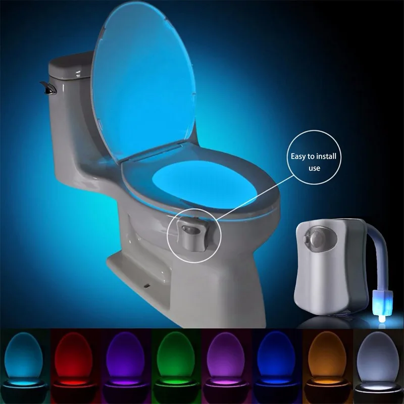 Night Light Waterproof For Toilet Bowl Luminaria Lamp Hangin