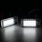 2 шт., Автомобильные светодиодные лампы для номерного знака, 12 В, для Audi A3 S3 8P A4 B6 B7 A5 A6 4F Q7 A8 S8 C6