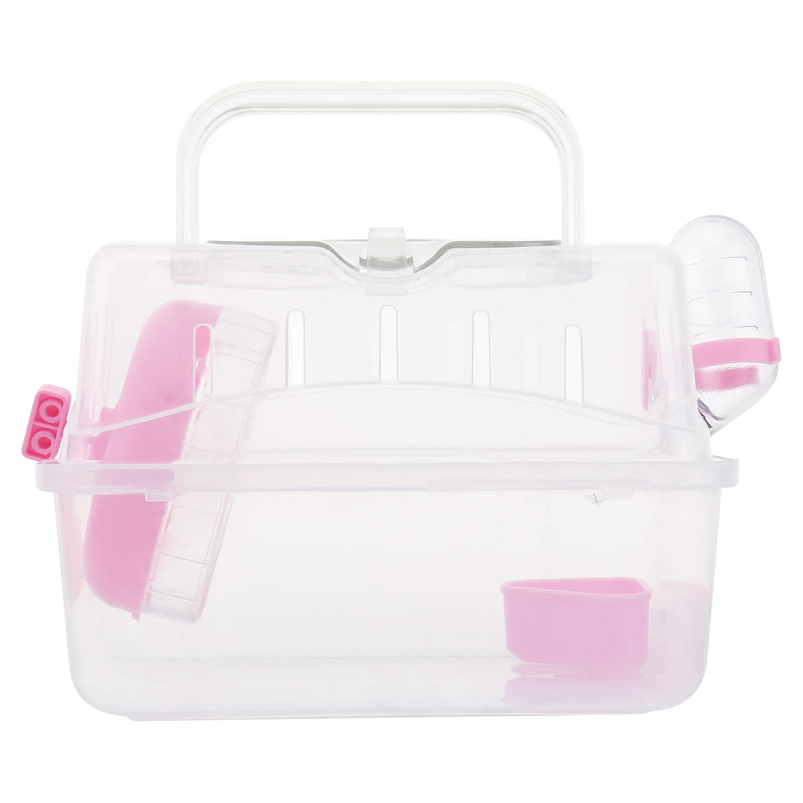 

Hamster Cage Carrier Travel Portablesmall Case Box Wheels Pet Guinea Animal Bottle Water Outdoor Pigchinchilla Hedgehog