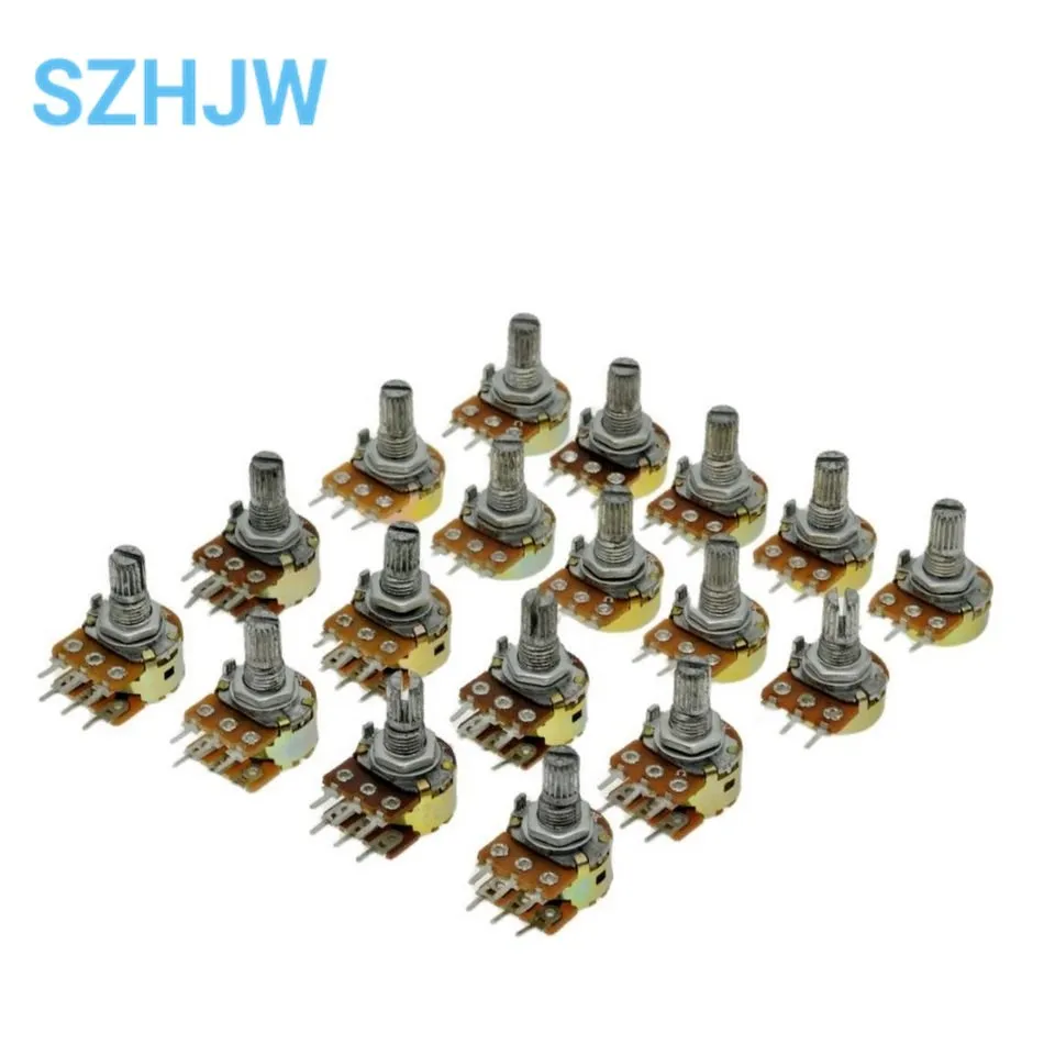 

1Set 18PCS Potentiometer Resistance WH148 Ohm Linear Taper Rotary Potentiometer Resistor Commonly-used Simplex And Duplex