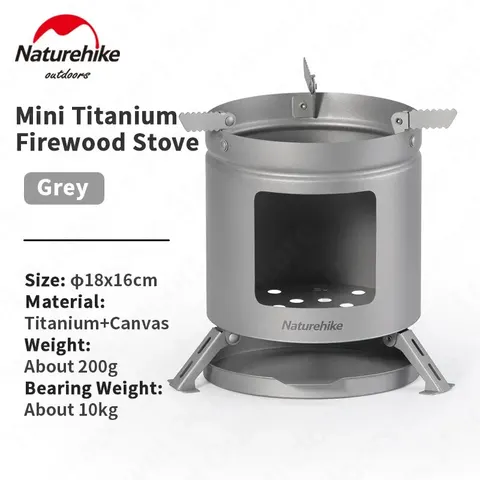 Naturehike мини-печь для дров из титана