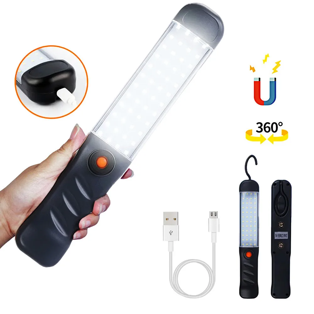 

LED Portable Work Light Powerful Lantern Rechargeable Emergency Night Lamp With Magnet Hook Waterproof Repair Camping Lights