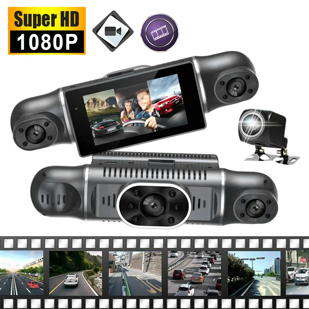 Автомобильный видеорегистратор, 4-канальный видеорегистратор FHD 1080P, передний, левый, правый, задний, с Wi-Fi, ночное видение, циклическая запись, 24-часовой парковочный монитор