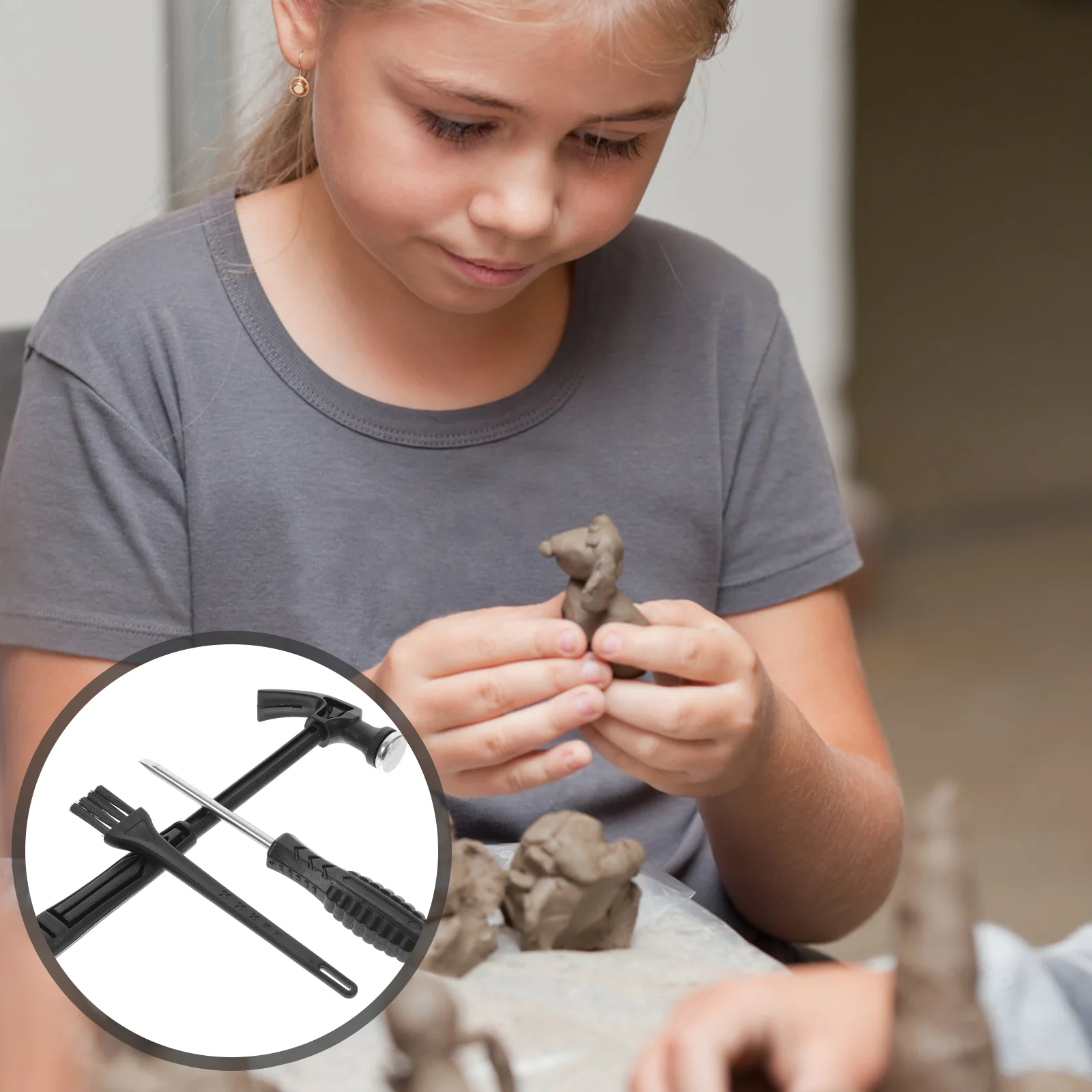 

Детские Инструменты для копания, детская игрушка, набор для сборки археологических раскопок, кисть, долото, молоток, игрушки