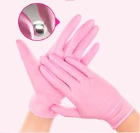 100pc disposable nitrile gloves allergy free protect safety hand gloves for work kitchen dishwashing mechanic pink blue gloves