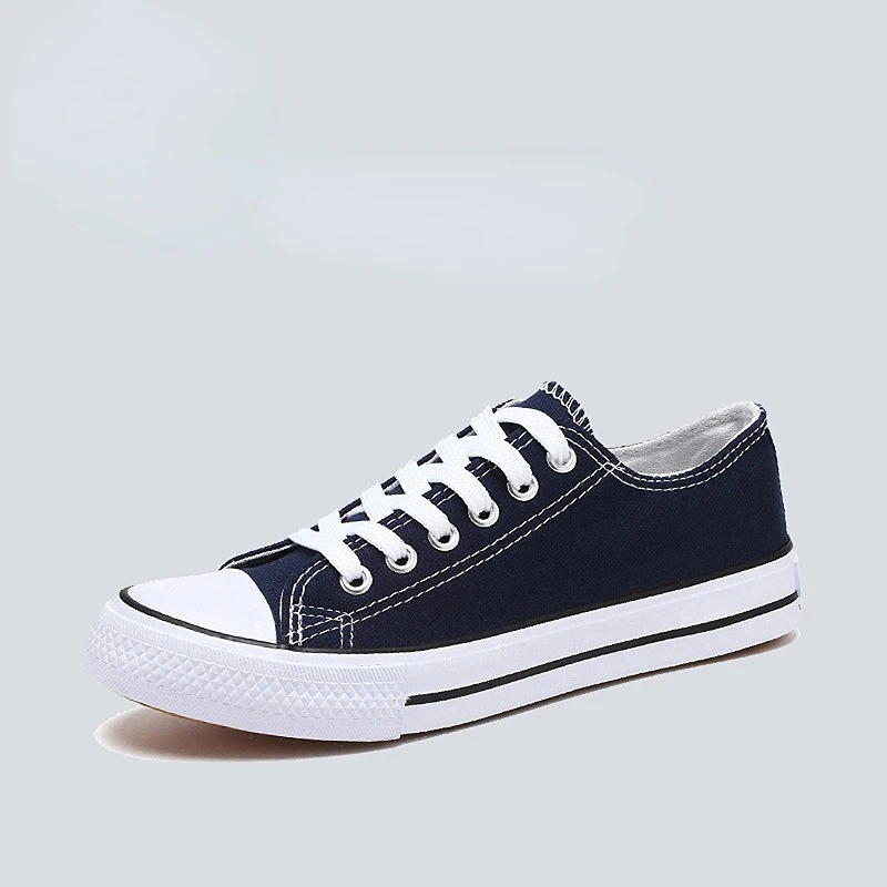 Shoes For Women Low-Top Vulcanized Canvas Platform Sneakers Black Flats Tennis Female Classic Student Small Couples Skateboard