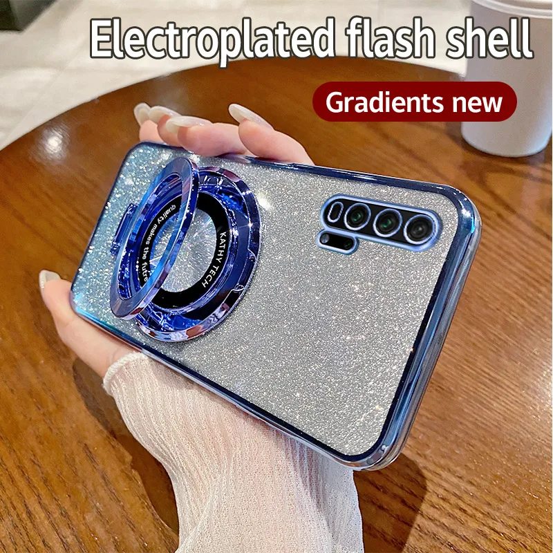 Чехол для Honor 20 Pro гальваническое покрытие Мягкая Блестящая задняя крышка