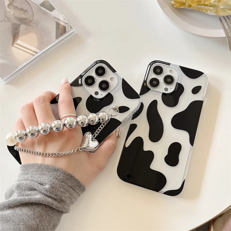 Print Milk love bracelet Clear Pattern Phone Cover For iPhone 11 12 13 14 Pro Max Soft Silicone TPU Case