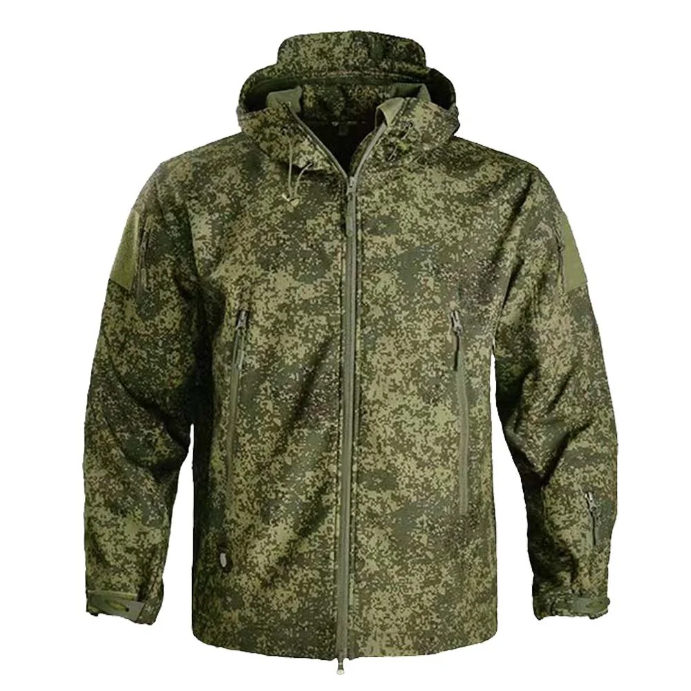 

Куртка мужская флисовая с капюшоном, тактическая армейская ветровка в стиле милитари, Мультикам, одежда для страйкбола и охоты, русская одежда